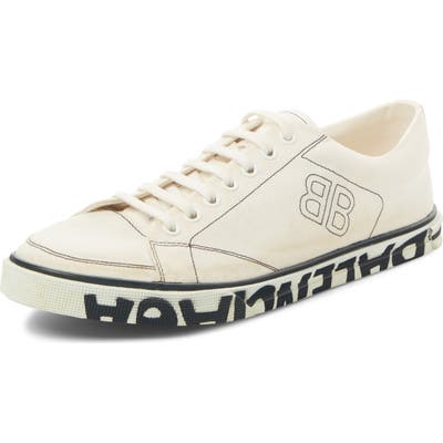 Balenciaga Logo Sole Sneaker, White