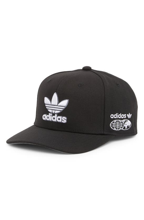 Shop Adidas Originals Modern Structure Snapback Hat In Black/ White/ Grey