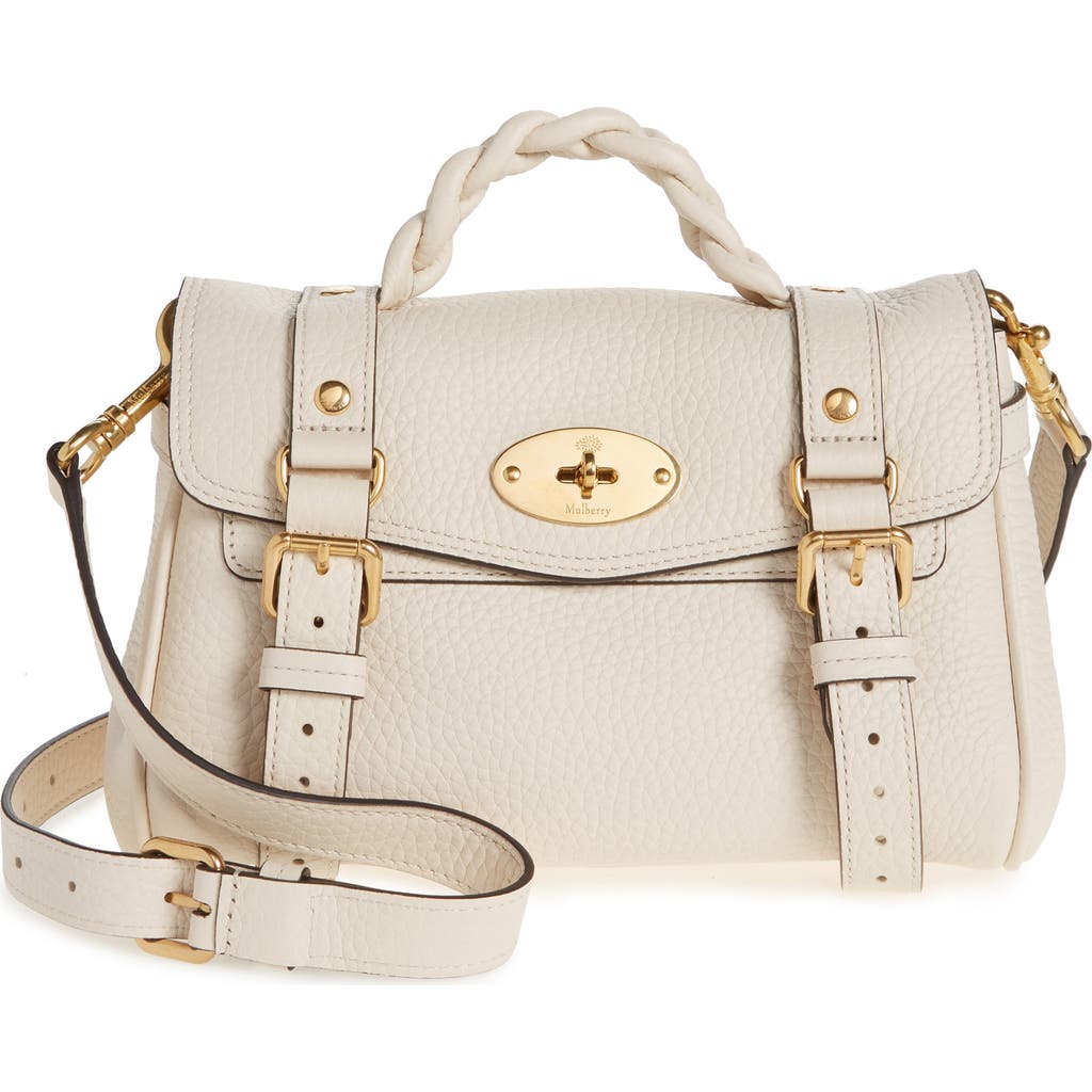 Mulberry Mini Alexa Satchel In Eggshell