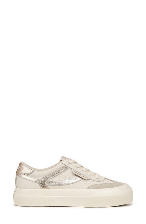 Shop Sam Edelman Simone Platform Sneaker In Ivory/lily White/gold Leaf