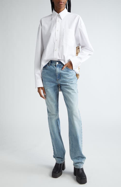 Stella Mccartney Oversize Cotton Button-up Shirt In 9500 - Natural