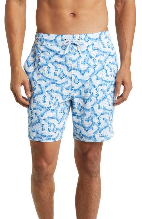 johnnie-O Tobago Abstract Print Swim Trunks Maliblu at Nordstrom,