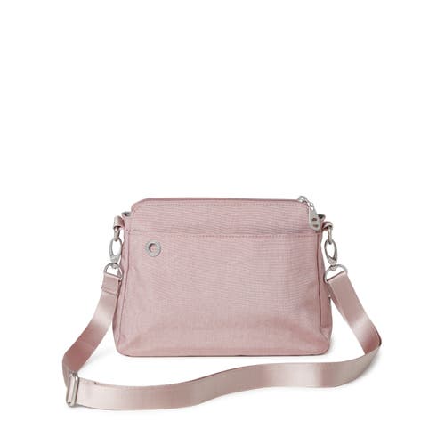 Baggallini Calais Travel Crossbody Bag In Blush Shimmer