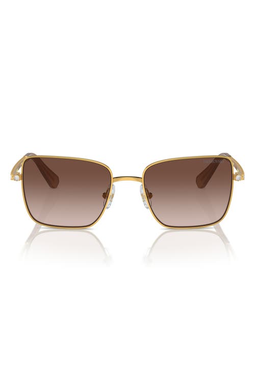 Swarovski 53mm Gradient Round Sunglasses in Gold Purple at Nordstrom