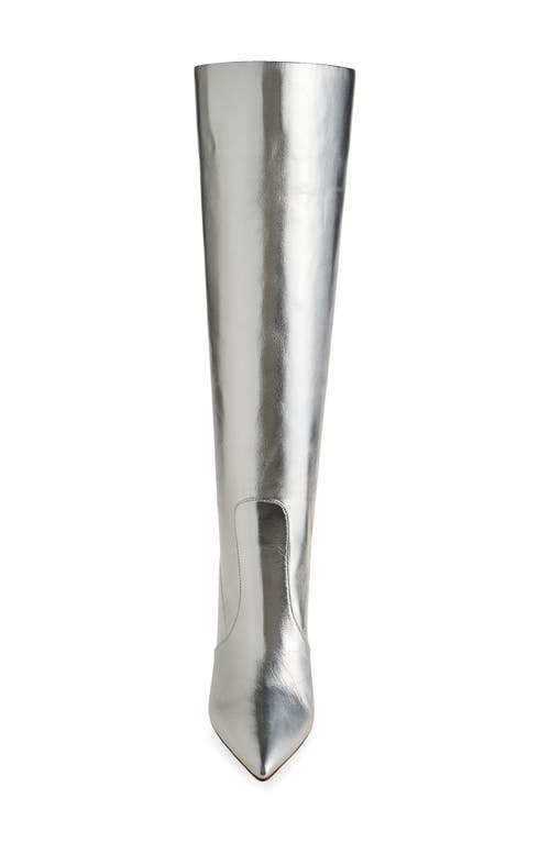 Gianvito Rossi Metallic Tall Boot In Silver