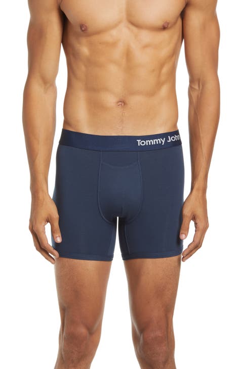 TOMMY JOHN 2 Pack Gray Blue Cotton Basics Trunk Underwear Size XL