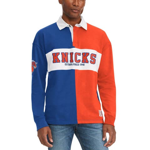 Men's Tommy Jeans Royal/Orange New York Knicks Ronnie Rugby Long Sleeve T-Shirt