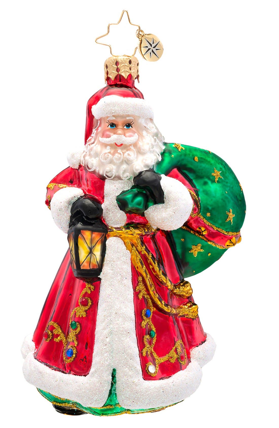 Christopher Radko 'Carrying the Joy' Handcrafted Glass Santa Ornament