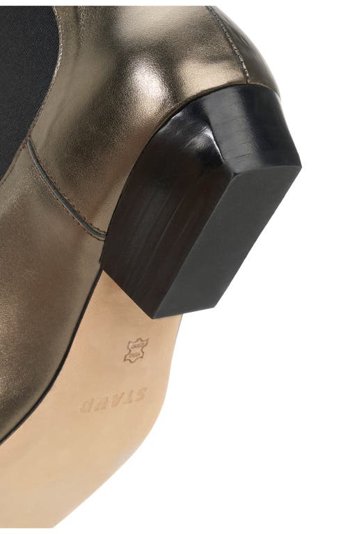 Shop Staud Wally Chelsea Boot In Aged Bronze