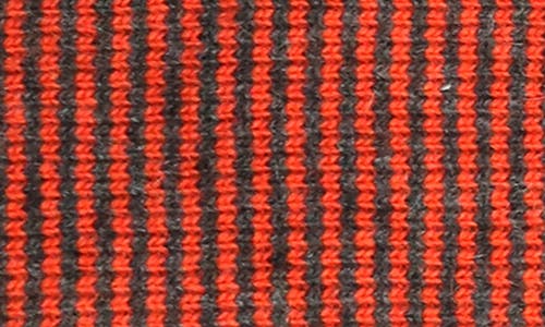 Shop Portolano Ministripe Rib Scarf In Heather Charcoal/orange