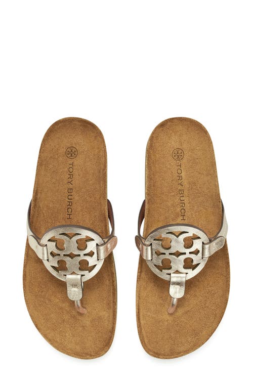 Shop Tory Burch Miller Cloud Sandal In Spark Gold/natural