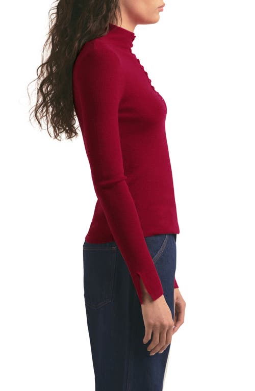 Shop Favorite Daughter The Jackie Merino Wool Sweater In Haute Rouge