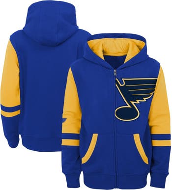 St. Louis Blues Youth Face Off Color Block Full-Zip Hoodie - Blue