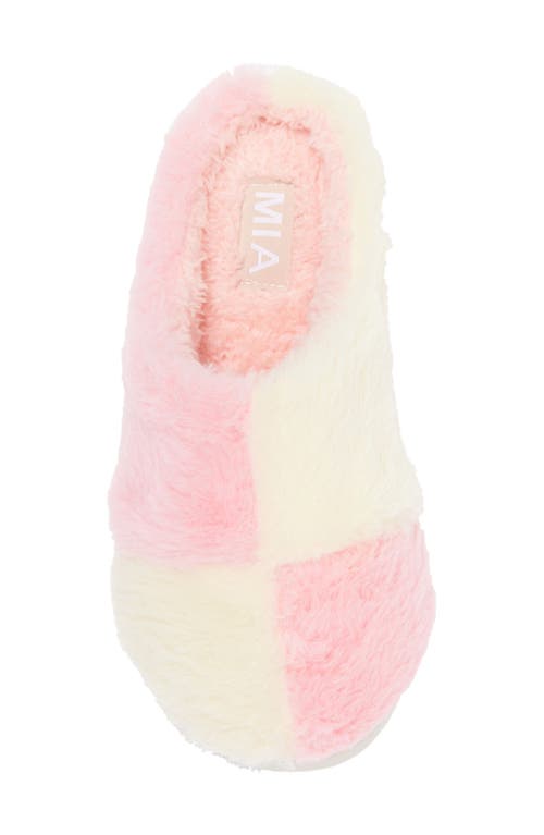 Shop Mia Cozi Slipper In Pink/white