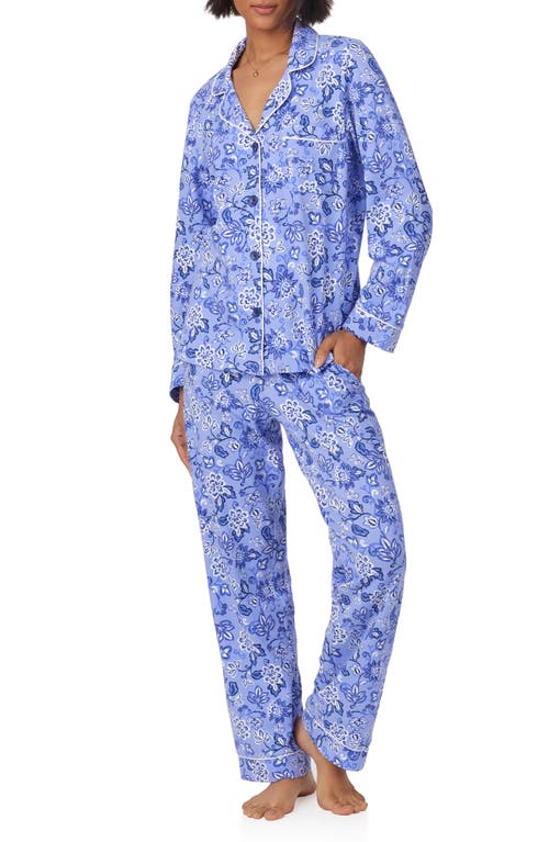 Bedhead Pajamas Print Stretch Organic Cotton Jersey Pajamas In Blue