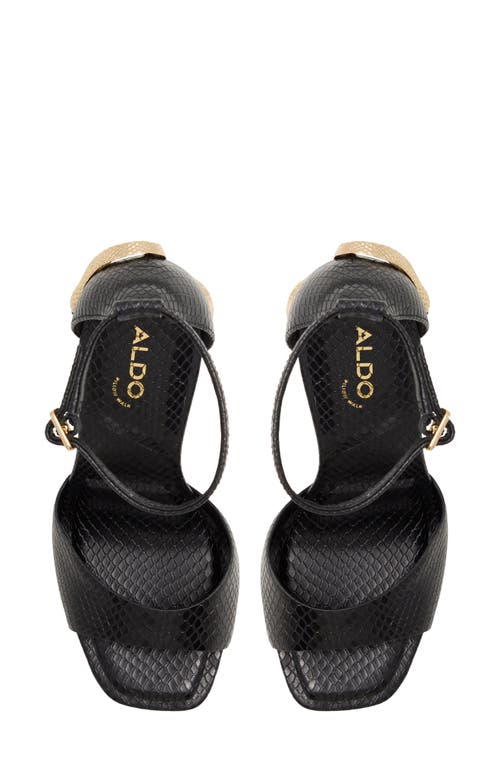 Shop Aldo Medusa Ankle Strap Platform Sandal In Black