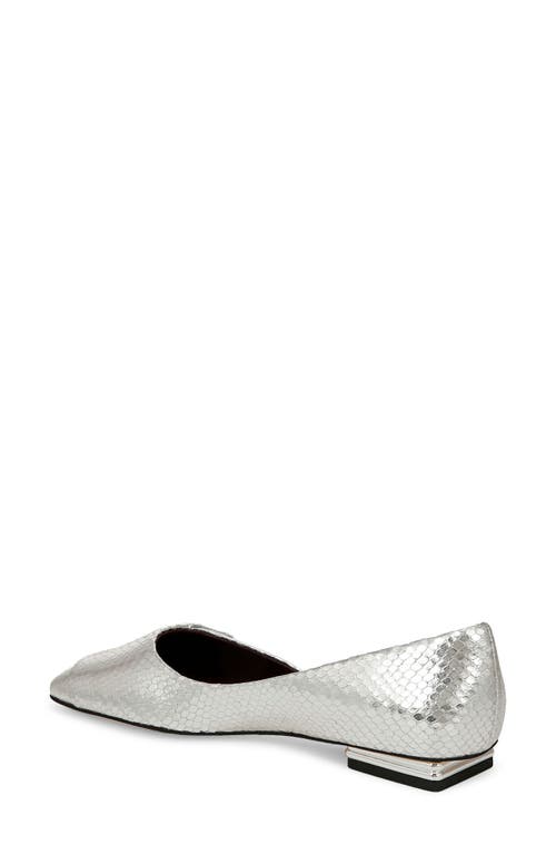 Shop Sarto By Franco Sarto Tracy Half D'orsay Flat In Silver Snake Print