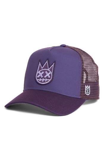Cult Of Individuality Logo Mesh Back Trucker Cap In Blue