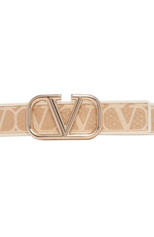 Shop Valentino Garavani Vlogo Signature Raffia Bracelet In Yt3 Naturale/ivory