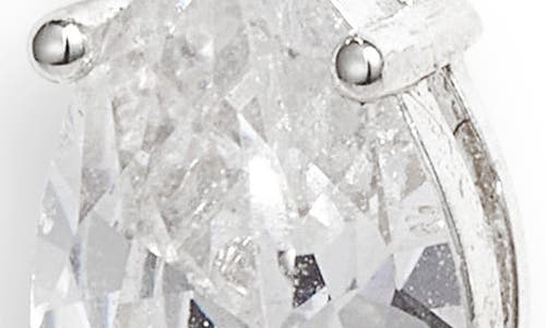 Nordstrom Pear Cubic Zirconia Drop Earrings In Clear- Silver