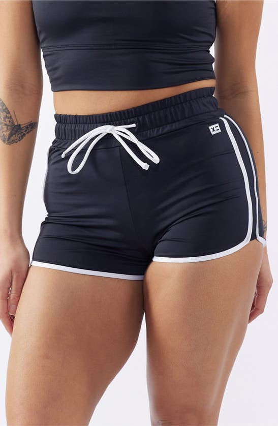 Shop Tomboyx High Waist Swim Shorts In Black Novelty