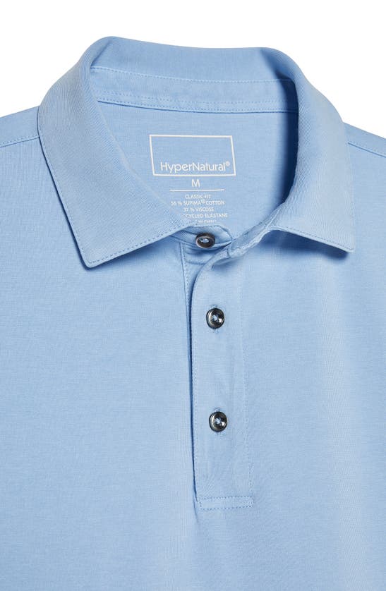 Shop Hypernatural Pinehurst Classic Fit Cotton Blend Golf Polo In Blue Jay