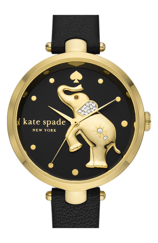 Kate Spade Women's Holland Three Hand Black Pro-planet Leather