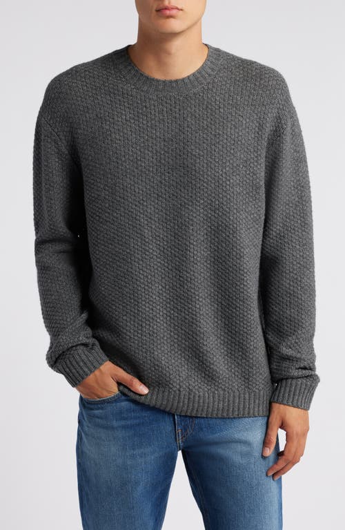 Shop Frame Textured Wool & Cashmere Sweater In Anthracite