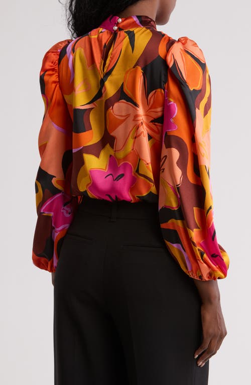 Love By Design Seraphine Long Sleeve Mock Neck Top In Retro Floral
