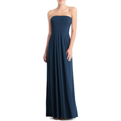 Dessy Collection Multi-Way Loop A-Line Gown, Blue