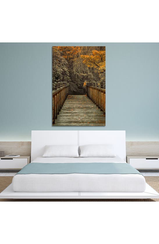 Icanvas Across The Bridge By Don Schwartz Canvas Wall Art In Forest Bridge