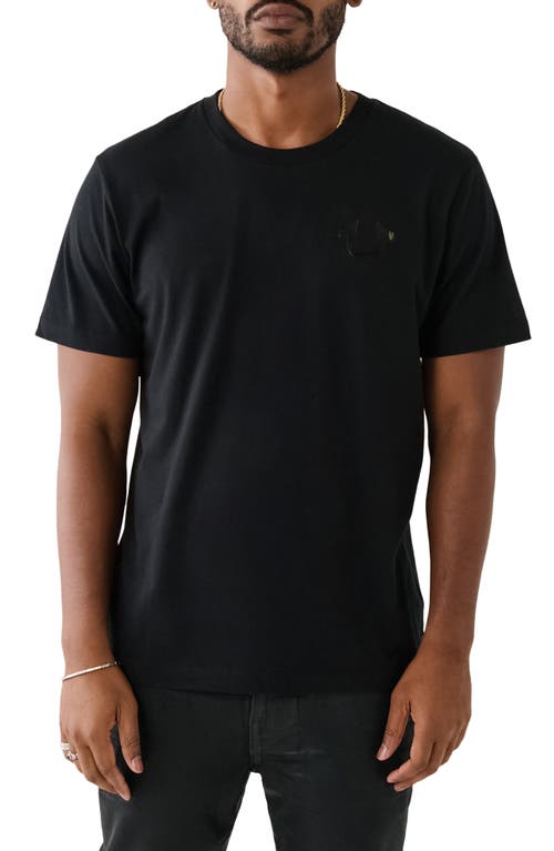Box Cotton Graphic T-Shirt in Jet Black