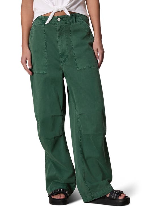 Rag & Bone Savannah High Waist Twill Utility Pants In Emeraldgrn