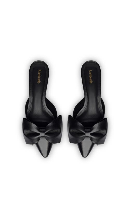 Shop Larroude Larroudé Elle Flat Mule In Black