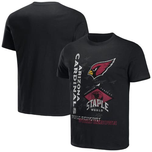 Men's NFL x Staple Black Arizona Cardinals World Renowned T-Shirt