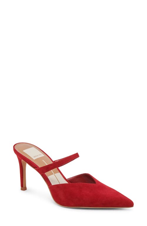 Shop Dolce Vita Kanika Pointed Toe Pump In Crimson Suede