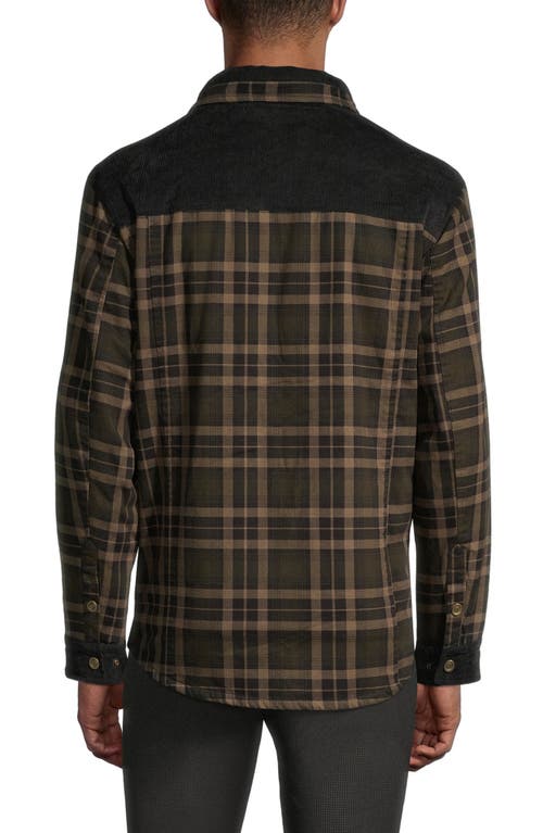 Shop Soul Of London Plaid Long Sleeve Shirt Jacket In Green