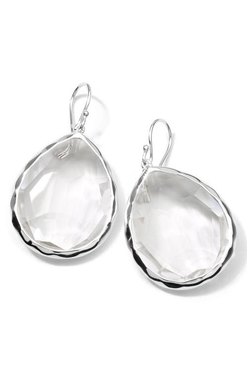 Ippolita Rock Candy Large Teardrop Earrings in Silver/Clear Quartz at Nordstrom