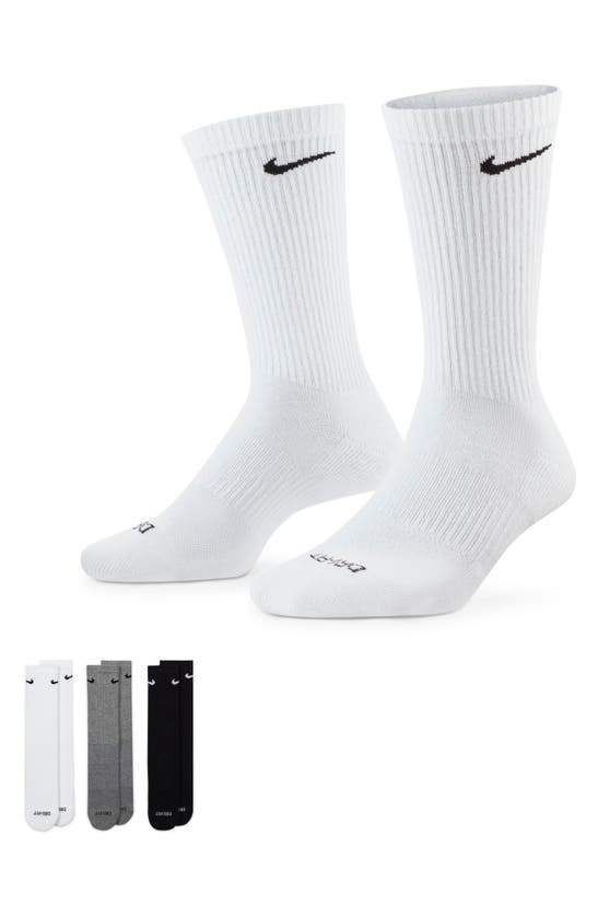 Nike Assorted 3-pack Everyday Plus Cushion Crew Training Socks In Multi-color 964