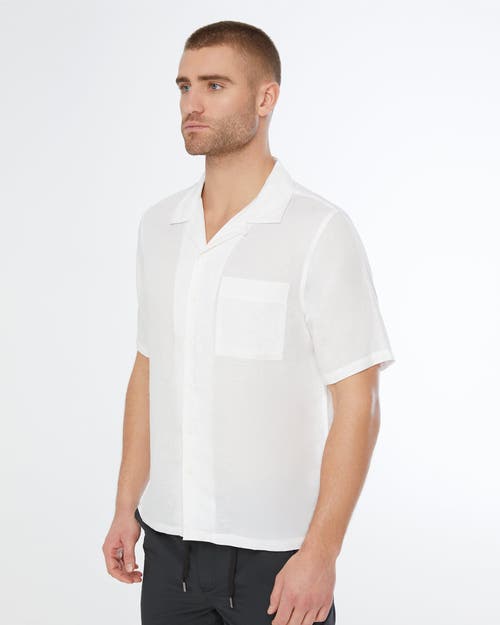 Shop Onia Air Linen Convertible Vacation Shirt In White