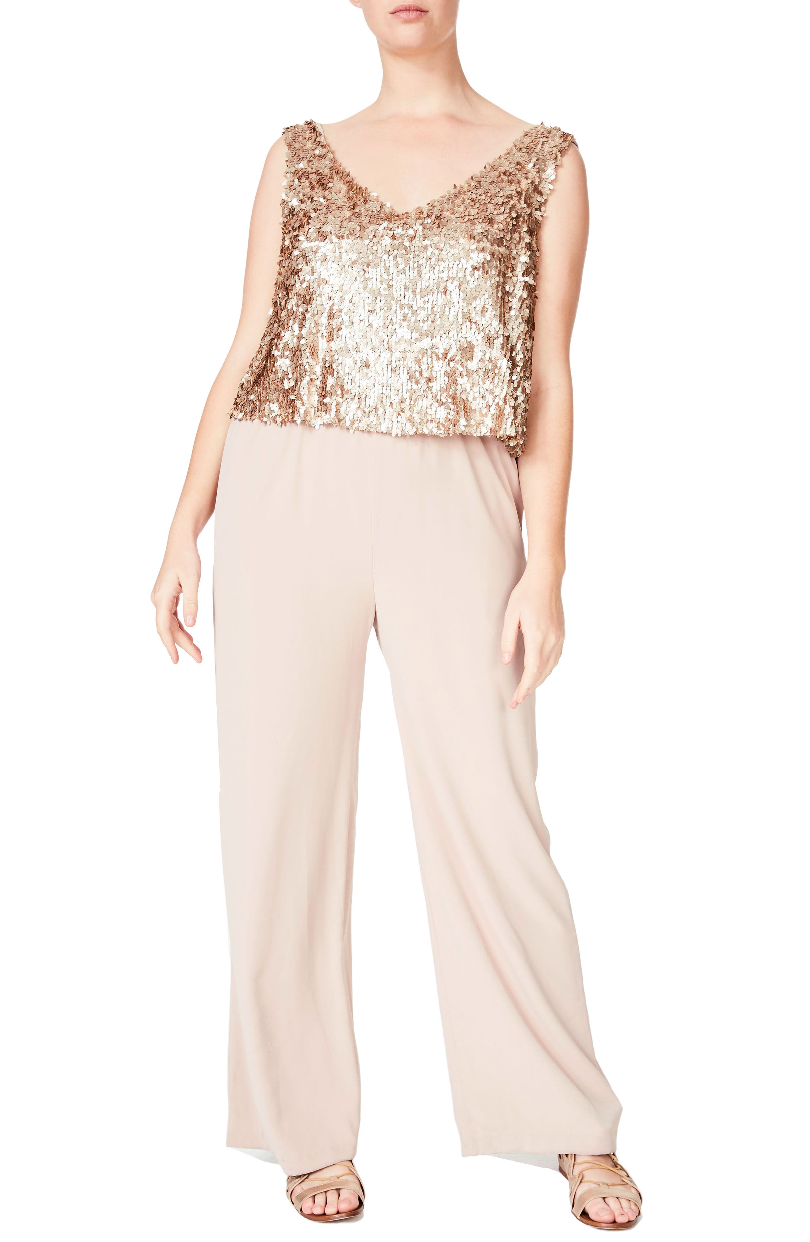 elvi sequin jumpsuit