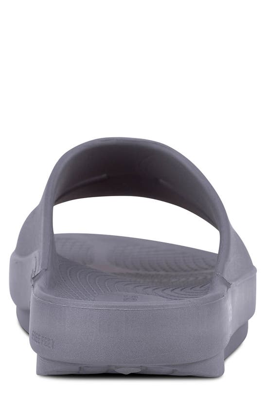 Shop Oofos Ooahh Slide Sandal In Slate