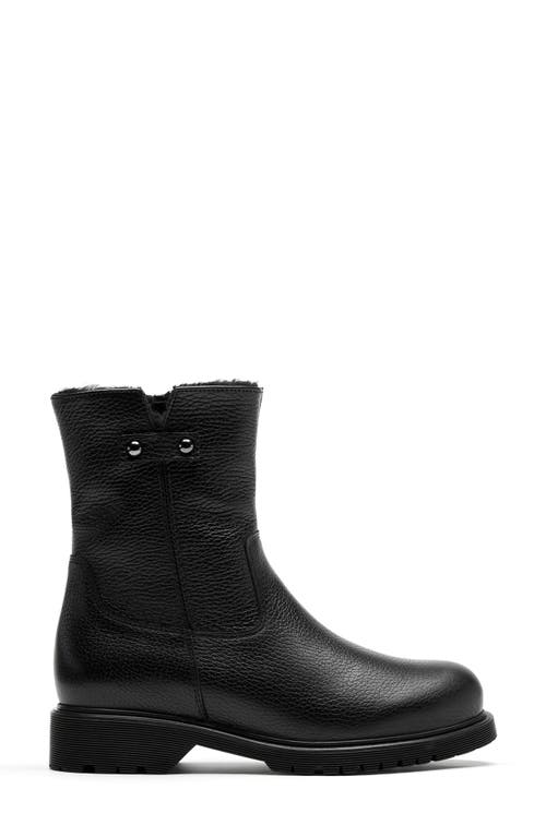 Shop La Canadienne Genuine Shearling Lined Waterproof Bootie In Black Pebble Leather