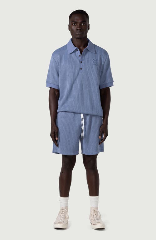 Shop Honor The Gift Oversize Pointelle Polo In Blue