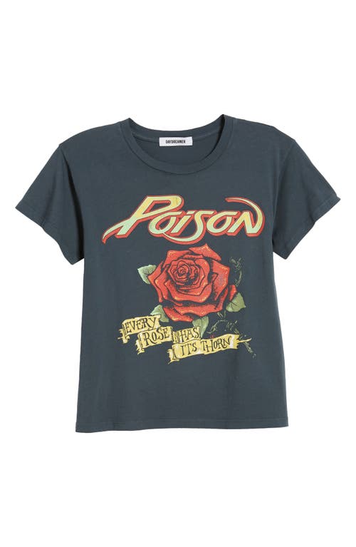 Shop Daydreamer Poison Every Rose Cotton Graphic T-shirt In Vintage Black