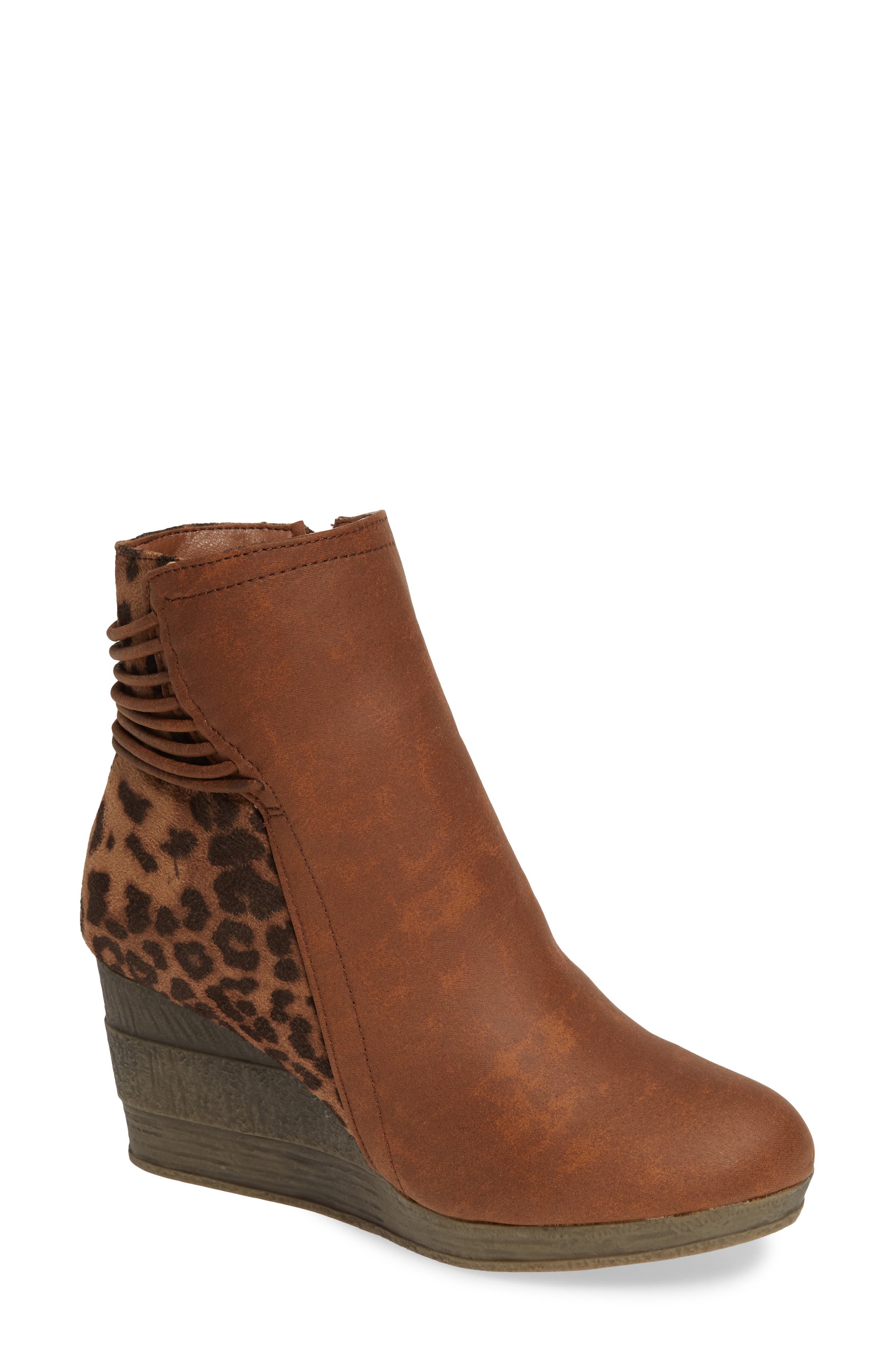 Sbicca Colleen Wedge Boot, Brown