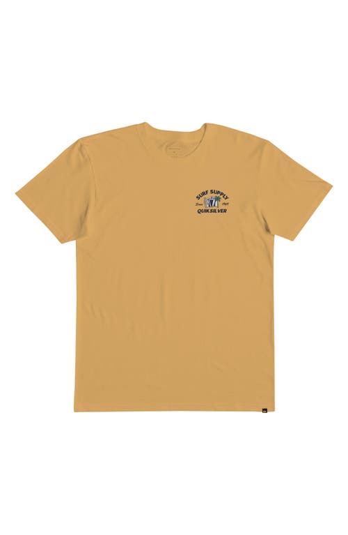 Shop Quiksilver Kids' Surf Shacky Graphic T-shirt In Ochre