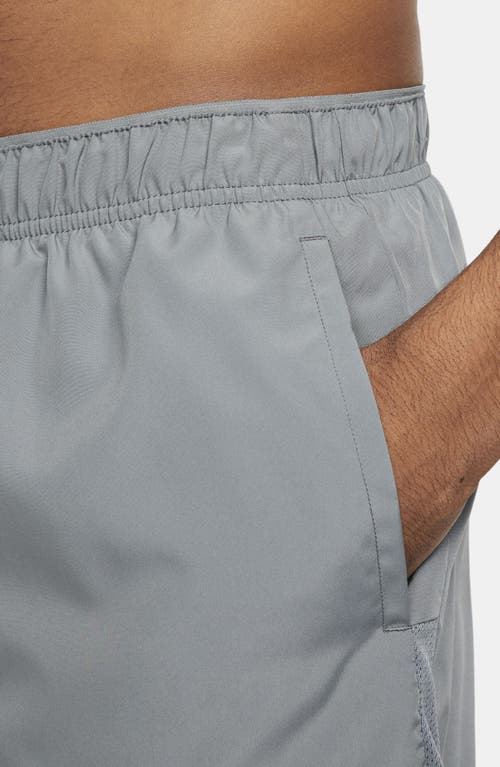 Nike Men's Challenger Dri-fit 5" Brief-lined Running Shorts In Smoke Grey/smoke Grey/black