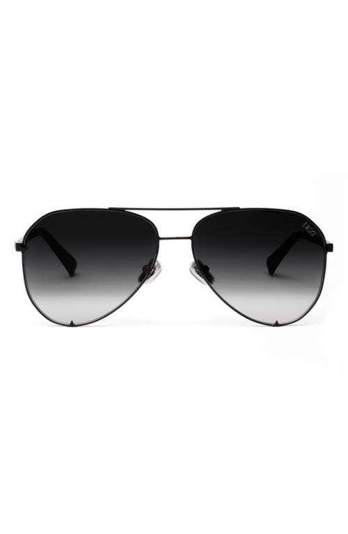 Shop Dezi Blueprint 60mm Aviator Sunglasses In Matte Black/black Fade