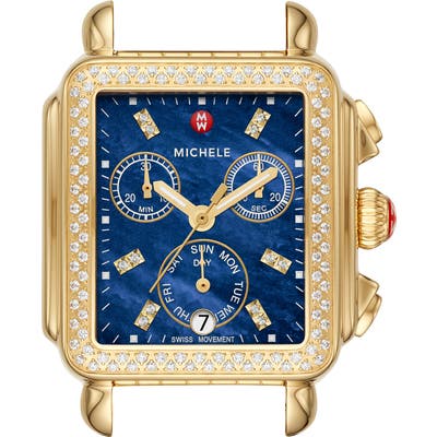 Michele Deco Diamond Diamond Dial Watch Head, 3m X 35Mm